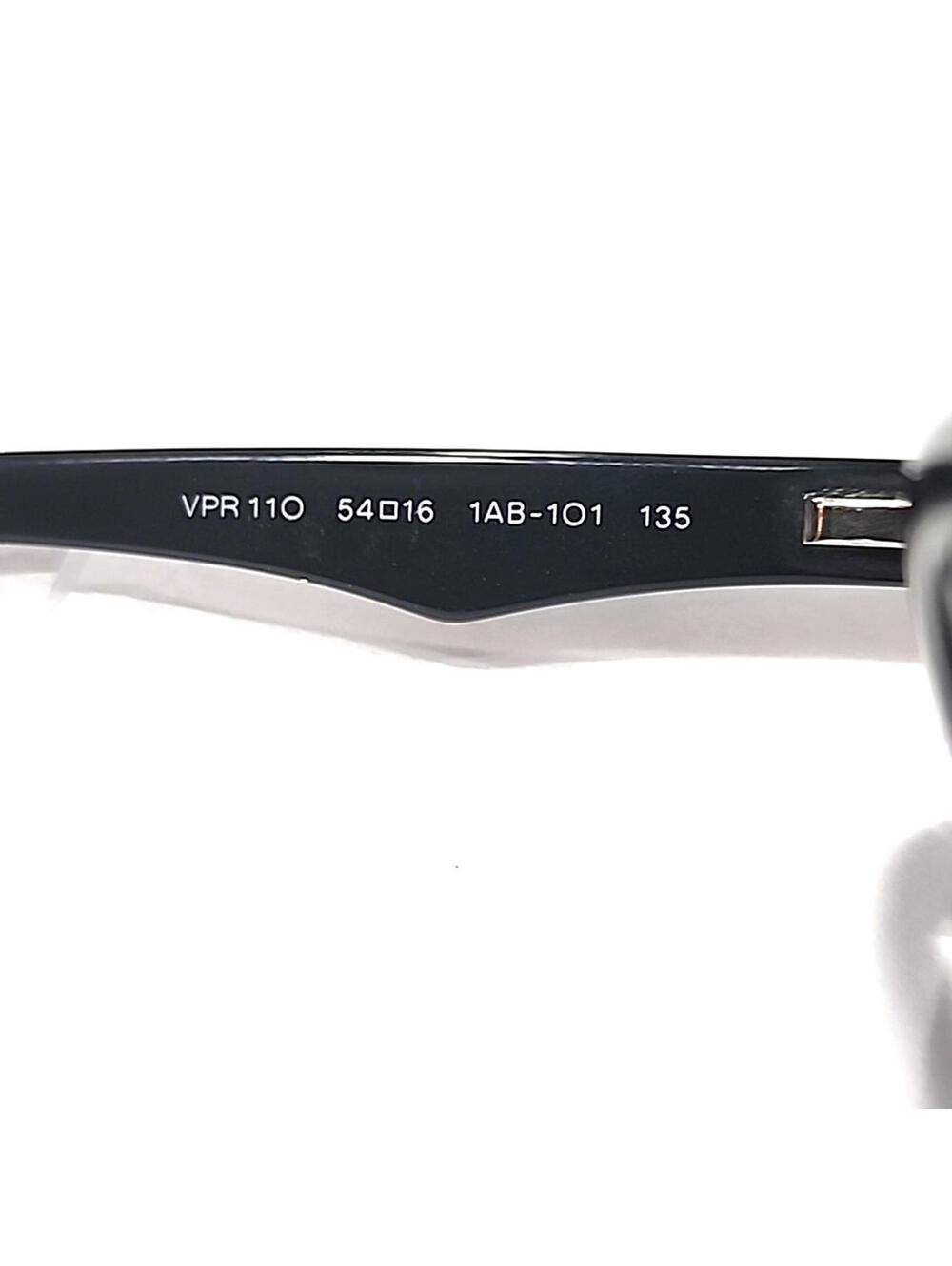 PRADA VPR110 IAB 101 Milan Glossy Black Oval Eyeglasses 54-16 135 Case Box Cloth - Picture 8 of 9
